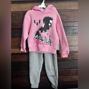 NWT Uni-Sex Toddler Lionel Messi 3pc Set (Hoodie, Shirt& Gray Pants)